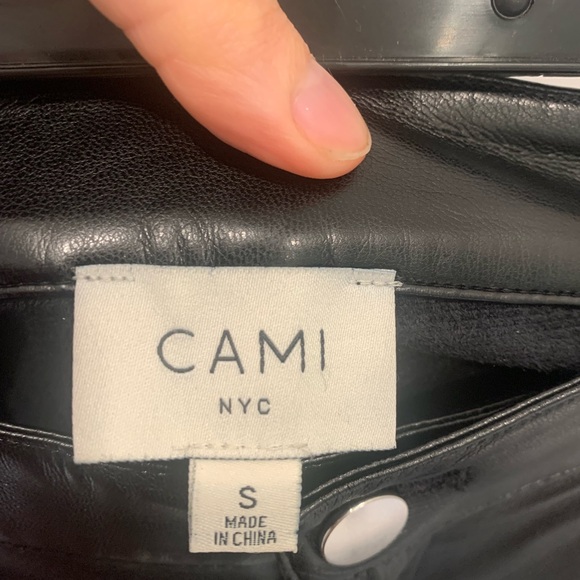 Cami NYC Black Vegan Leather Pants Size S - Picture 8 of 9
